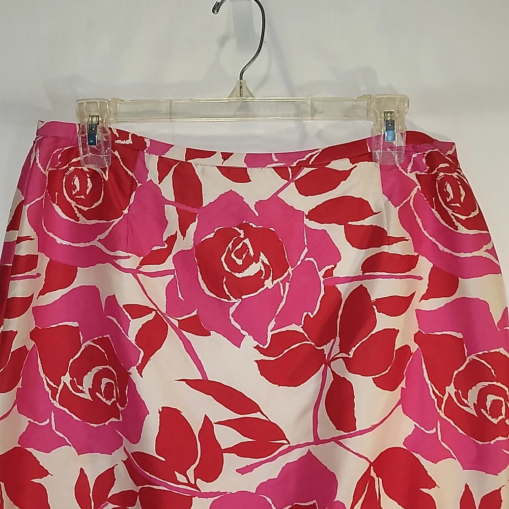 Never worn Pink and White Maggy London Skirt (12) - Picture 2 of 11